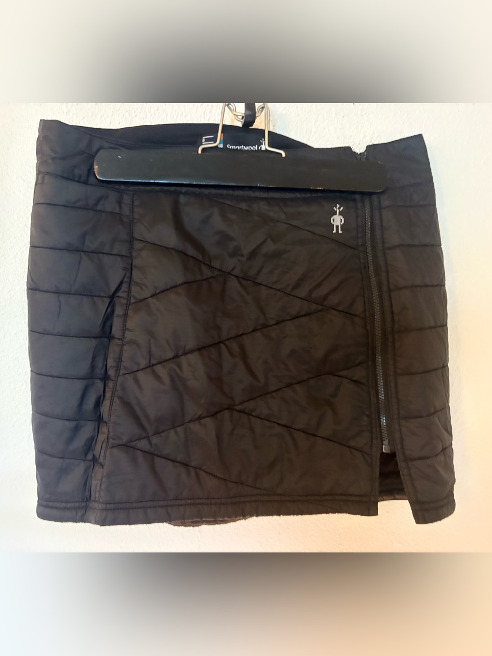 Black Quilted Mini Skirt with Side Zip - Smartwool